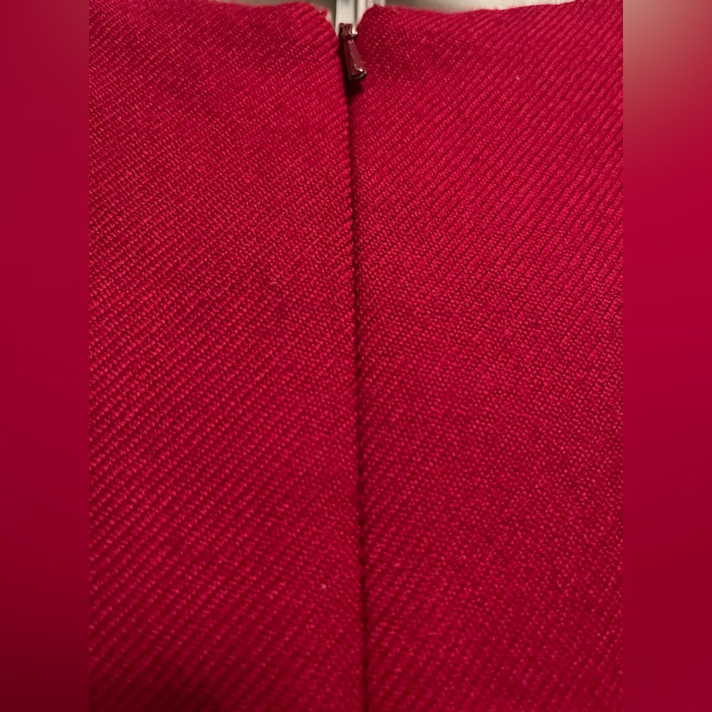 ♥️ Hobbs London Vibrant Red Sleeveless Wool Mini Dress - Picture 7 of 11